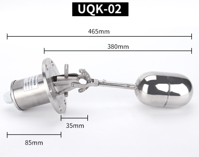 QUARKZMAN Edelstahl Schwimmerschalter 300mm – M10 Gewinde, 110V DC 0,5A, Vertikal, Für Tank, Pumpe, Alarm, 2 St.