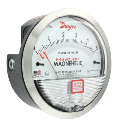 Dwyer Series 2000 Magnehelic Differential Pressure Gauge Compatible Gases