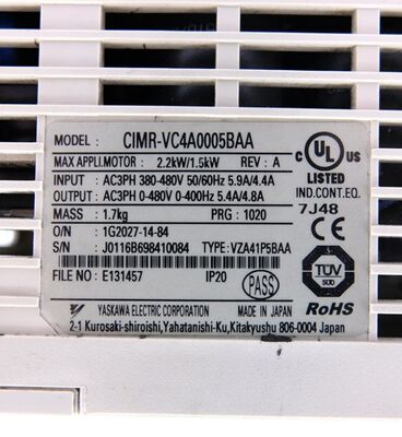 New in Stock 7.5kw 11kw 3.7kw 5.5kw 460V A1000 AC Drive VFD Inverter CIMR-AB4A0023FBA CIMR-JT2A0002BAA CIMR-AB4A0009FBA Yaskawa