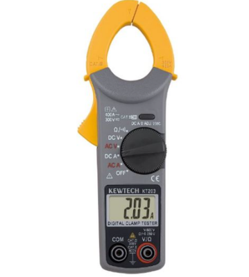 Kyoritsu KEW 203 Digital AC/DC Clamp Meter with 400A AC/DC 600V AC/DC and 4000 Counts Display