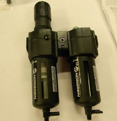 Norgren C73H-4AK-QP3-RMG-QPN Filter Regulator Lubricator 1/2NPT, MAN DRAIN, 40MIC,150PSI,GAUGE,EXCELON