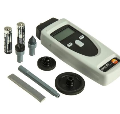 Testo 470 Tachometer RPM Meter with ±0.02% Precision 1-99999rpm Range and ABS Plastic Housing