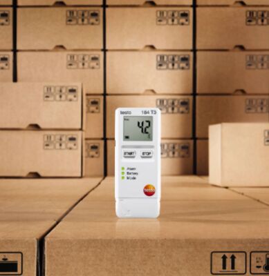 Original and New Testo 184 G1 - Temperature, Humidity and Shock USB Transport Data Logger