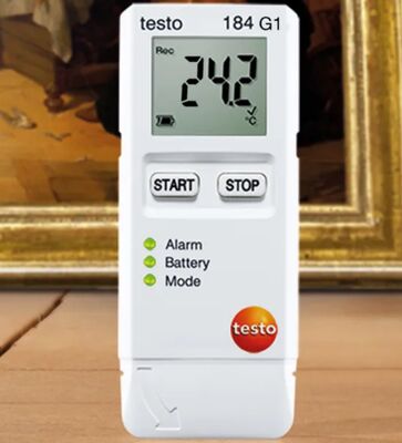 Original and New Testo 184 G1 - Temperature, Humidity and Shock USB Transport Data Logger