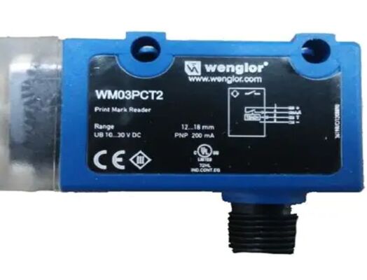 Wenglor - WM03PCT2 PRINT MARK SENSOR, 12-18MM-Bereich, PNP KEIN NC, M12-Anschluss, weißes Licht, 1,5x2,5 SPOT, 10-30VDC