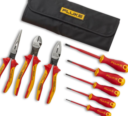 Fluke insulated hand tools starter kit IKST7,Insulation: 5 screwdrivers + 3 pairs of pliers,5067389