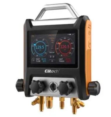 Elitech MS-4000 4-Way Smart Digital Manifold Gauge with 5" Touch Screen and 1-Year Warranty
